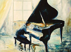 Le piano bleu